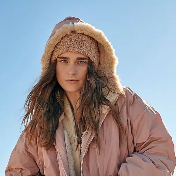 FREE PEOPLE BREAK THE ICE WINTER PARKA ROSE NEW NWOT REVERSIBLE LARGE - Picture 11 of 12